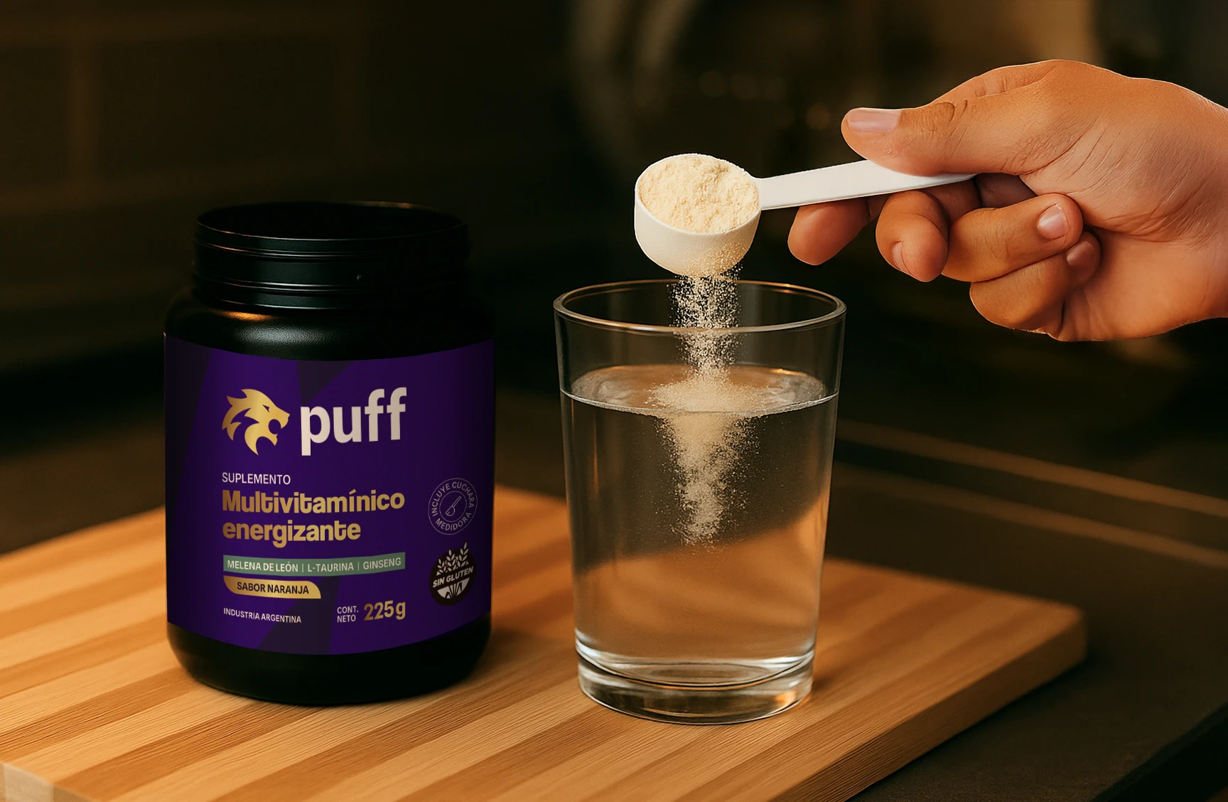 Suplemento Puff · Multivitamínico energizante