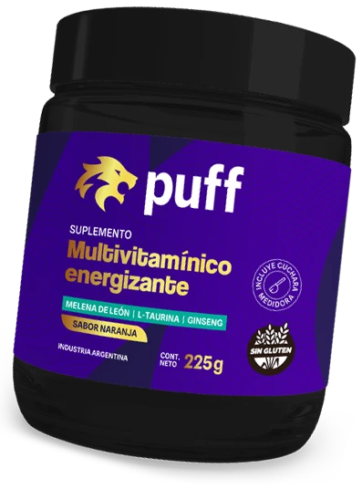 Suplemento Puff · Multivitamínico energizante
